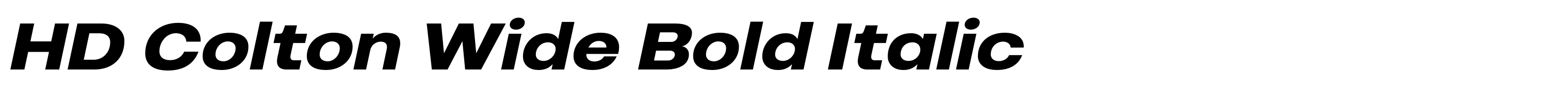 HD Colton Wide Bold Italic